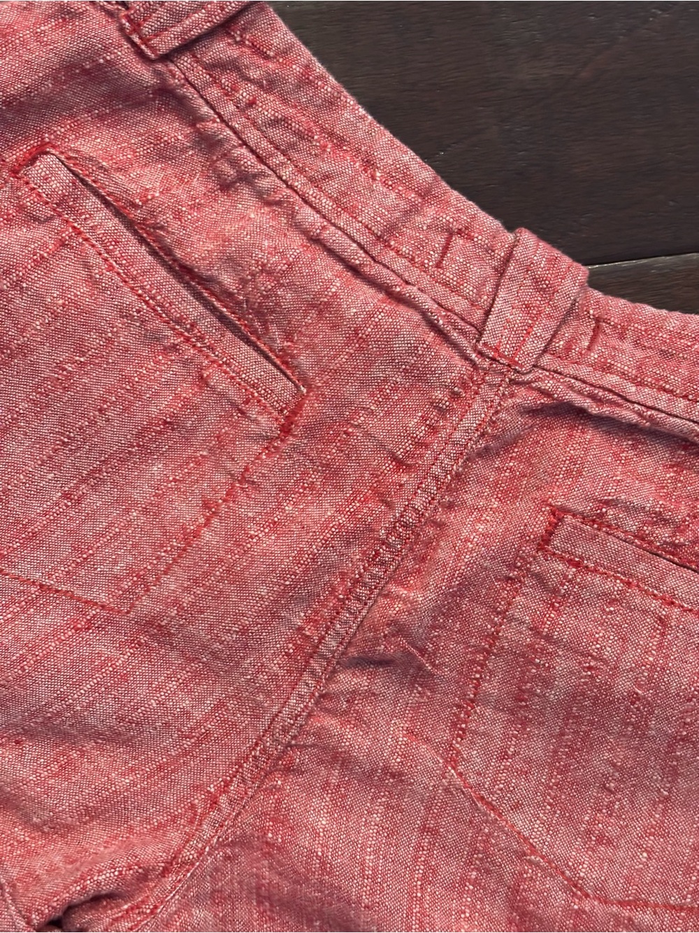 Free People Chambray Cuffed Shorts - Size 4 - Picture 7 of 8